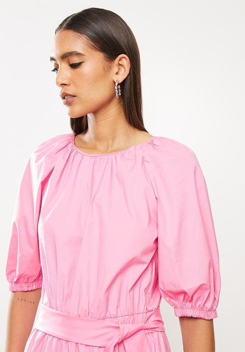 Me&B - Miss candy raglan bellow sleeve dress - pink