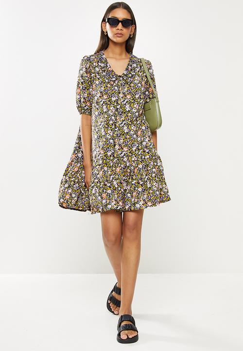 Me&B - Dropped waist shirtdress with drop collar - multi 