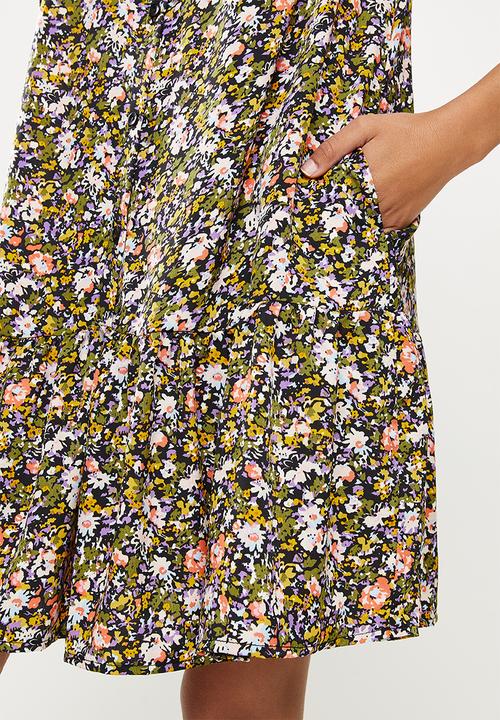 Me&B - Dropped waist shirtdress with drop collar - multi 