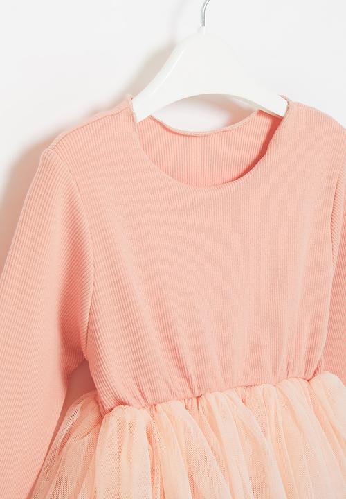 Pop Candy - Girls tiered mesh dress - pink