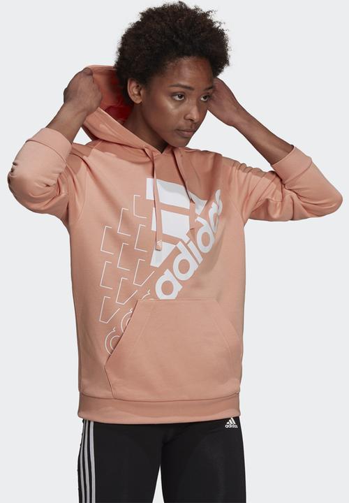 adidas Performance - Bluv perfomance hoodie - ambient pinkn & white