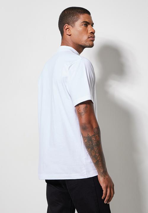 Superbalist - 2 Pack Aaron organic high neck tee - white & mid blue 