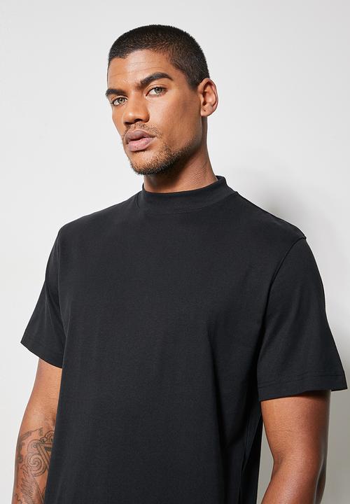 Superbalist - 2 Pack Aaron relaxed fit high neck tee - black 