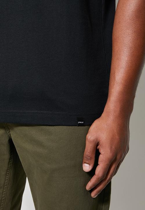 Superbalist - 2 Pack Aaron relaxed fit high neck tee - black 