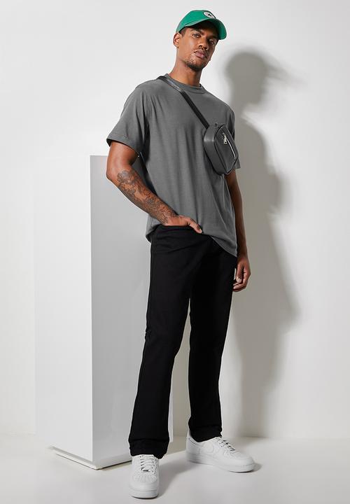 Superbalist - 2 Pack Aaron relaxed fit crew tee - white & dark grey 