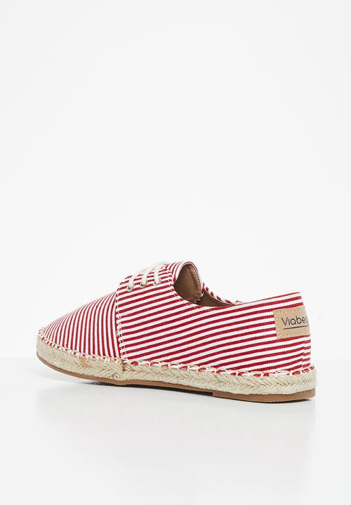 Viabeach - Espa2 espadrille - red & white 