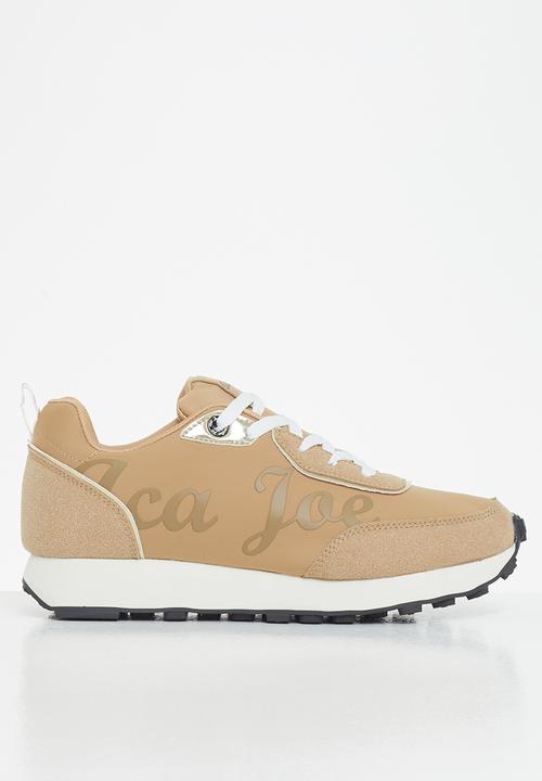 Aca Joe - Chunky logo sneaker - khaki & gold
