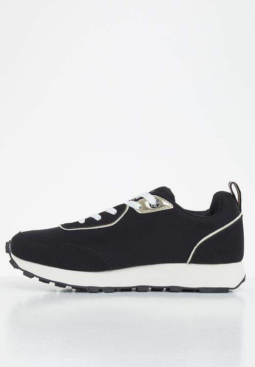 Aca Joe - Chunky logo sneaker - black & gold
