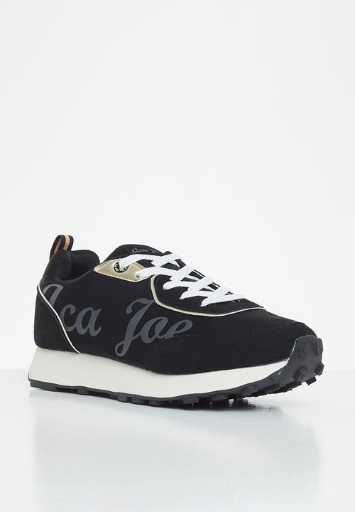 Aca Joe - Chunky logo sneaker - black & gold