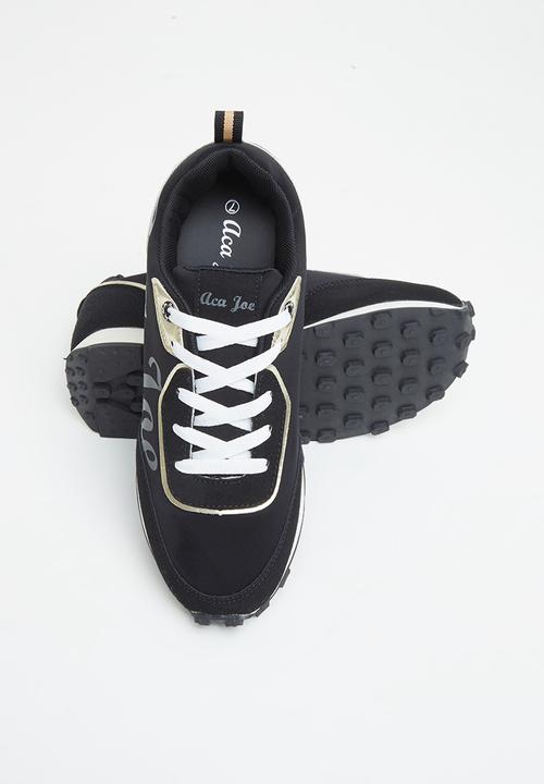 Aca Joe - Chunky logo sneaker - black & gold