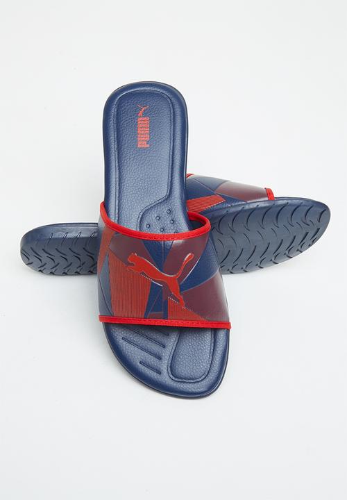 PUMA - Streetcat embossed facet slide ps zadp - navy