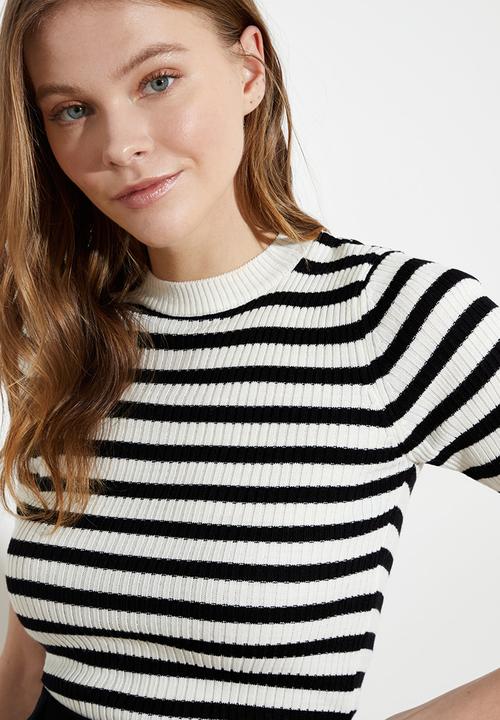 Trendyol - Striped knitwear sweater - ecru