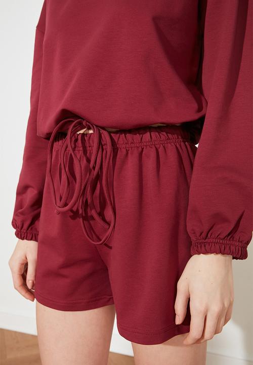 Trendyol - Knitted pajamas set - plum