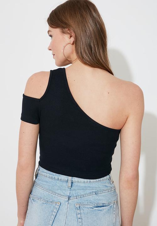 Trendyol - Shoulder detailed top - dark navy