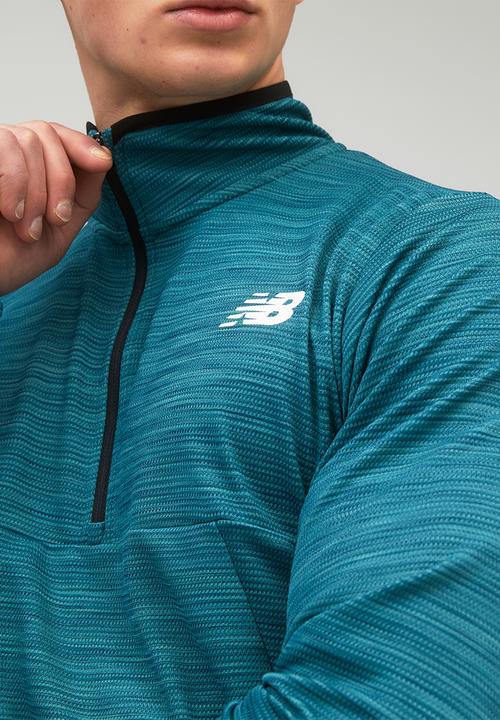 New Balance  - Tenacity qtr zip - mountain teal