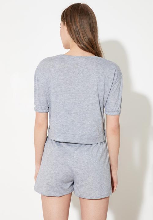 Trendyol - Nasa printed licensed knitted pajamas set - grey