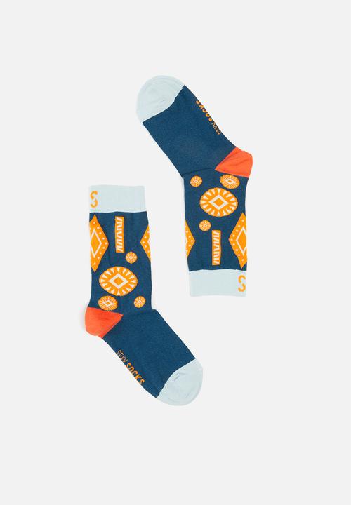 Sexy Socks - Africa stamped socks - multi