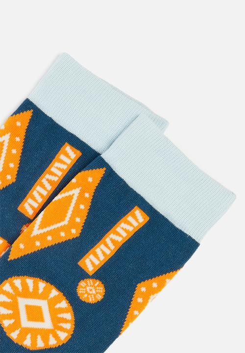 Sexy Socks - Africa stamped socks - multi
