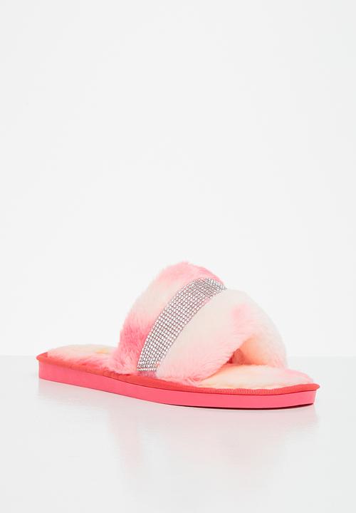 Miss Black - Rella3 slipper - pink & white