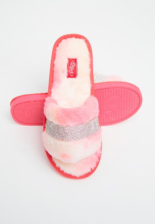 Miss Black - Rella3 slipper - pink & white