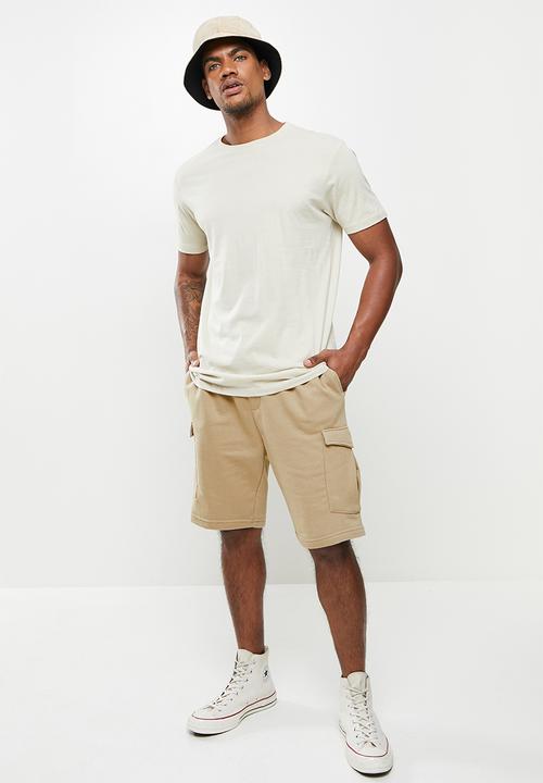 Brave Soul - Auden essential double pocket cargo - stone
