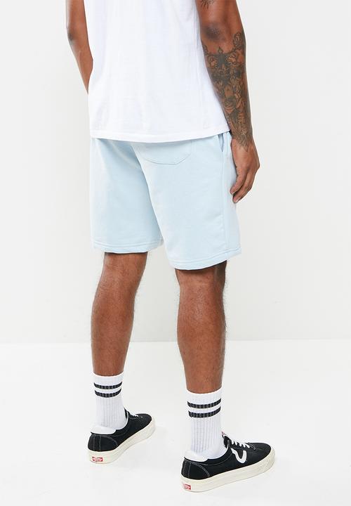 Brave Soul - Tarley summer fleece shorts - baby blue
