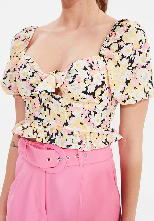 Trendyol - Tie detailed blouse - ecru