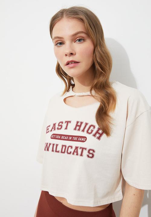 Trendyol - Loose knitted T-shirt - stone