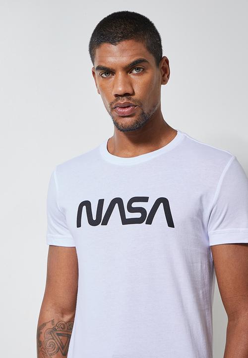 Superbalist - Nate nasa worm printed crew neck tee - white