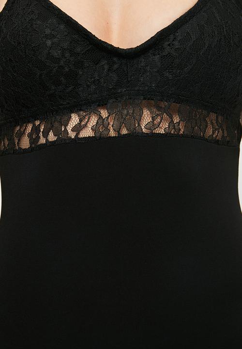 Trendyol - Lace corset body - black