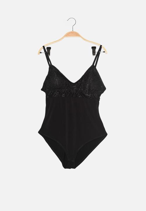 Trendyol - Lace corset body - black