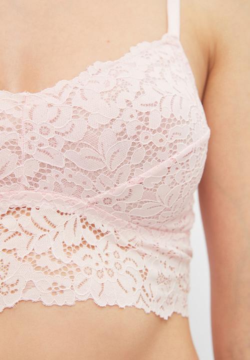 Trendyol - Lace bralet  - powder pink