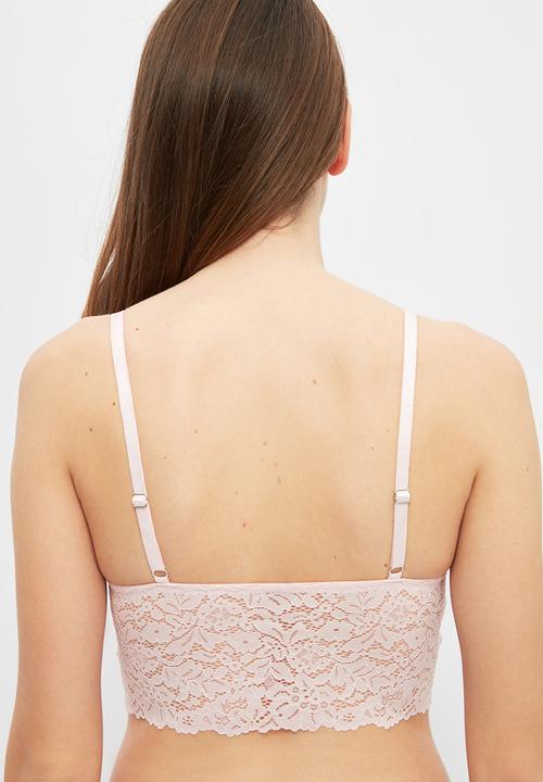 Trendyol - Lace bralet  - powder pink