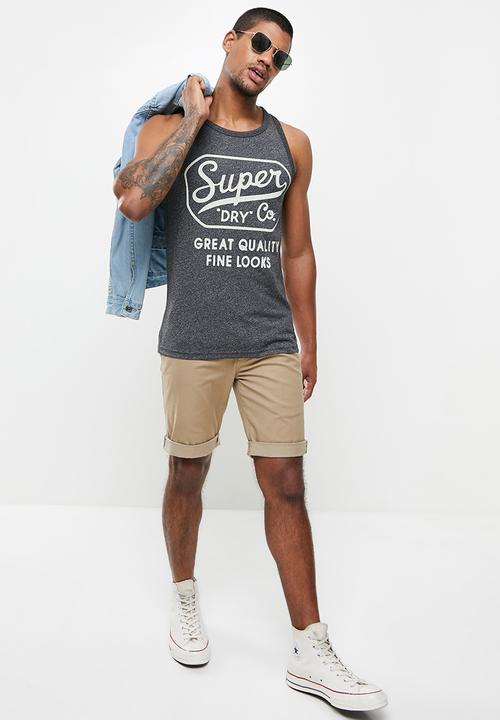 Superdry. - Workwear graphic vest - black grit