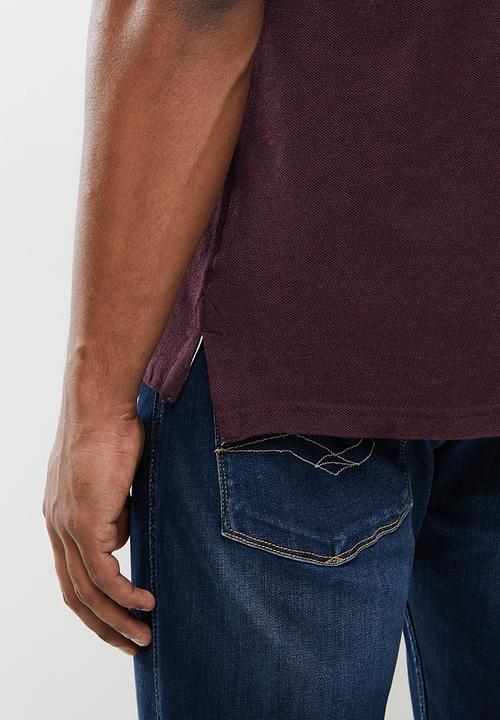 Superdry. - Short sleeve classic pique polo - port marl