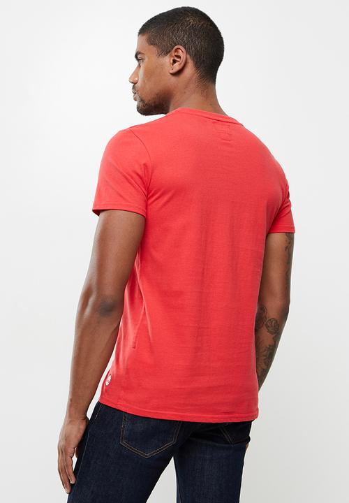 Superdry. - Collegiate graphic tee - drop kick red
