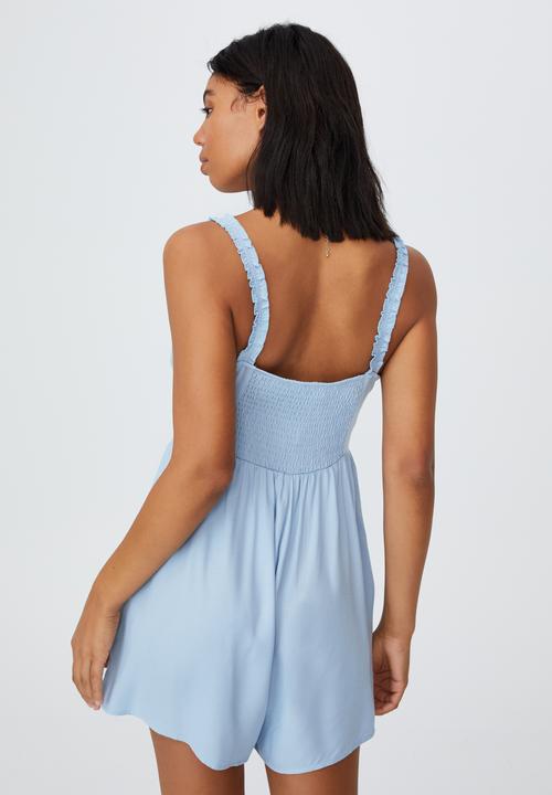 Cotton On - Woven Chelsea button up playsuit - authentic blue
