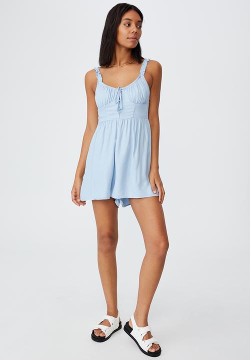 Cotton On - Woven Chelsea button up playsuit - authentic blue