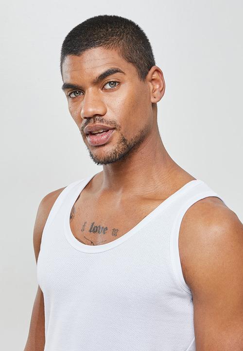 Superbalist - 2 Pack cellular vest - white