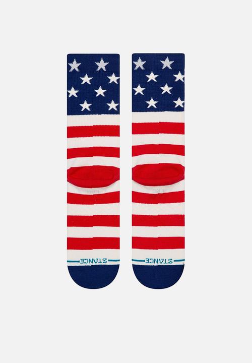 Stance Socks - The fourth st crew socks - red