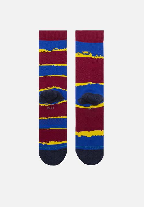 Stance Socks - FC Barcelona stripe socks - maroon