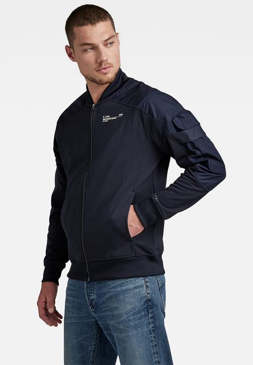 G-STAR - Mixed cargo bomber jacket - mazarine blue