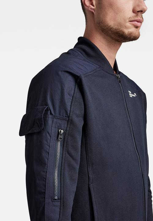 G-STAR - Mixed cargo bomber jacket - mazarine blue