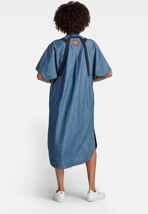 G-STAR - Baseball scoop hem dress - rinsed