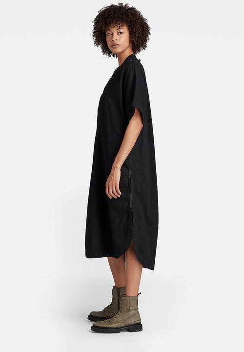 G-STAR - Baseball scoop hem dress - pitch black