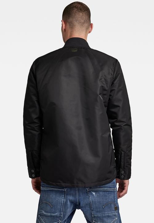 G-STAR - 10 degrees padded overshirt - black