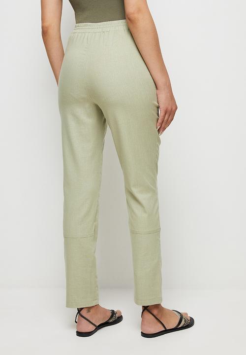 edit - Linen slim leg chino - tea