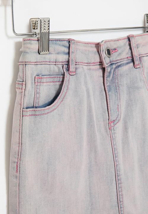 GUESS - Stretch denim mini skirt - blue