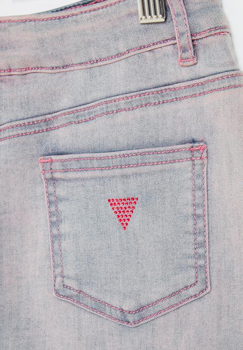 GUESS - Stretch denim mini skirt - blue