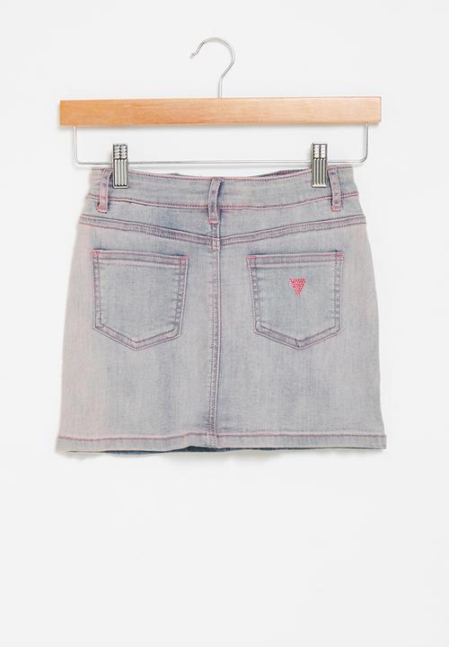 GUESS - Stretch denim mini skirt - blue